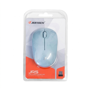 ماوس بی‌ سیم جرتک (Jertech) مدل JR5 رنگ آبی به همراه دانگل USB2