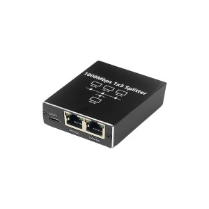 مبدل و اسپلیتر شبکه 1 به 3 پورت RJ45 گیگابیت (1000Mbps) | اکتیو و همزمان