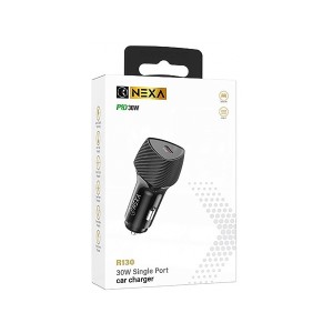 شارژر فندکی 30 وات نکسا مدل R130 با پورت USB-C فست شارژ PD 3