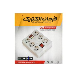 خرید محافظ برق شش خانه دیجیتالی فرحان مدل 666 (کابل 3 متر) | Farhan 6662
