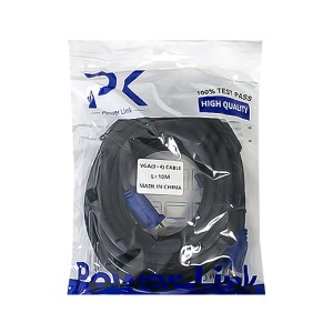 کابل تصویر VGA برند PK (پاورلینک) طول ۱۰ متر (ضخیم و بدون نویز) 2