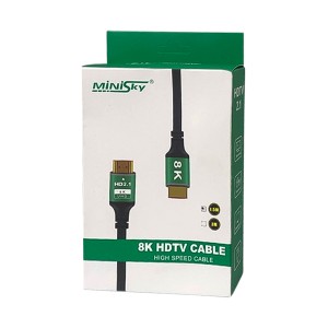 کابل تصویر HDMI 8K مینی‌اسکای (Minisky) نسخه 2.1 طول 1.5 متر (19+1  پین) 2
