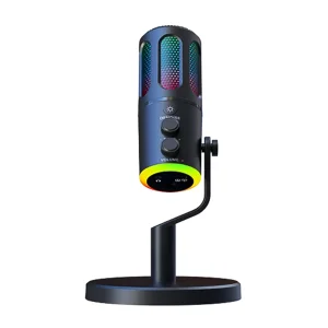 میکروفن گیمینگ رومیزی RGB با نویز کنسلینگ مدل USB Desktop