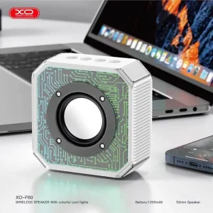 اسپیکر بلوتوثی قابل حمل XO مدل F60 (طراحی شفاف سایبرپانک، نورپردازی RGB و بلوتوث 5.3)