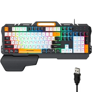 کیبورد گیمینگ iMICE مدل GK-700 با نورپردازی RGB و روکش فلزی
