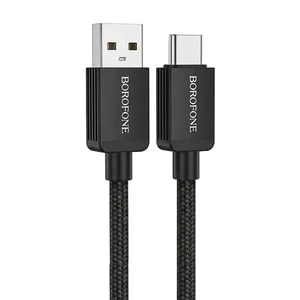 کابل شارژ USB به تایپ سی 3 آمپر بروفون (Borofone) مدل BX120 طول 1 متر