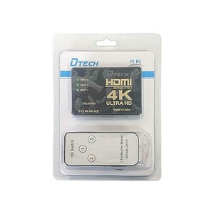 سوئیچ HDMI سه پورت 4K دیتک | DTECH سوئیچ 3 به 1 با ریموت کنترل