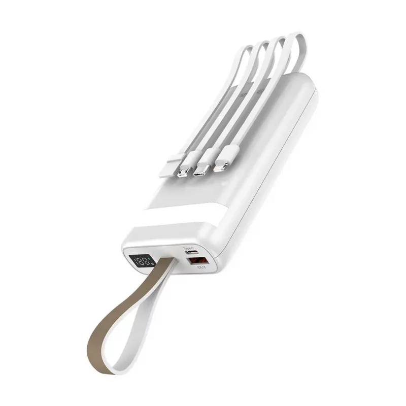 پاور بانک با کابل تایپ سی و لایتنینگ آیفون 5 خروجی انرجایزر مدل UE20070PQ ظرفیت 20000 میلی آمپر