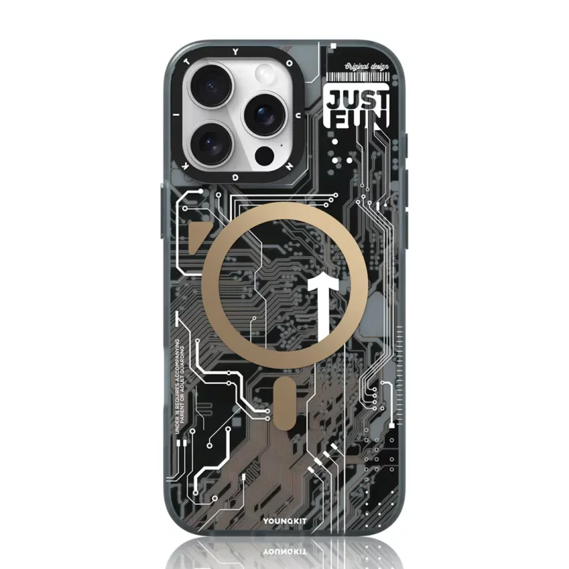 کاور مگ سیف آیفون 16 پرو مکس یانگ کیت Youngkit Futuristic Desert Circuit MagSafe iPhone 16 Pro Max