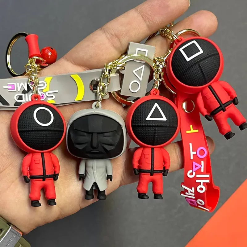 جاسوییچی جاکلیدی سلیکونی فانتزی مدل اسکویید گیم