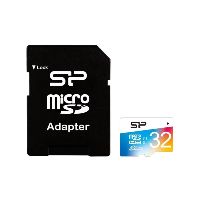 کارت حافظه‌ microSDHC سیلیکون پاور Elite با آداپتور ظرفیت 32 گیگابایت