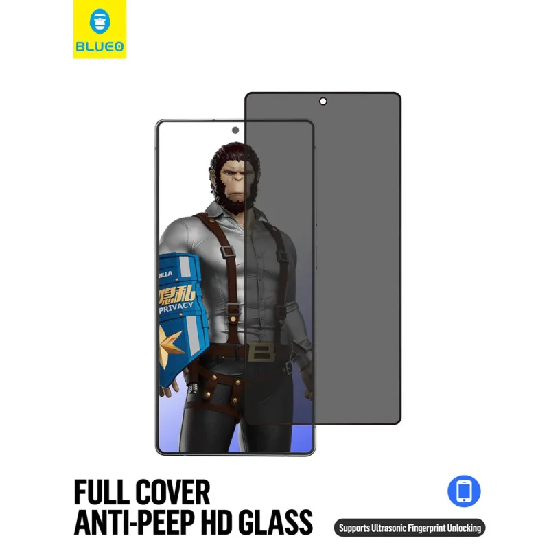 گلس محافظ صفحه پرایوسی (امنیتی) اس 24 اولترا بلوئو BLUEO Privacy Anti-PEEP Glass S24 Ultra