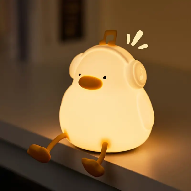 چراغ خواب فانتزی سیلیکونی طرح اردک موزیکال Musical Duck
