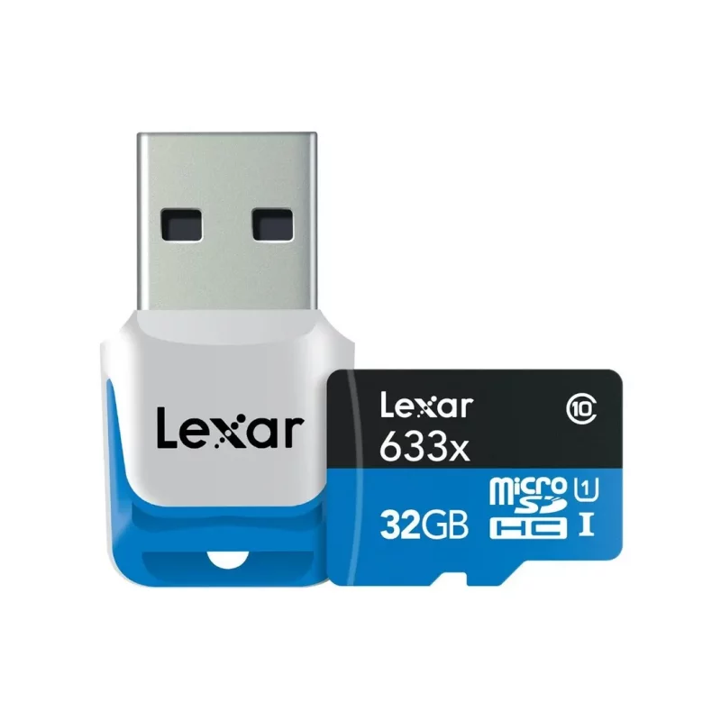کارت حافظه‌ microSDHC لکسار UHS-I U1 633X C10 با رم ریدر ظرفیت 32 گیگابایت