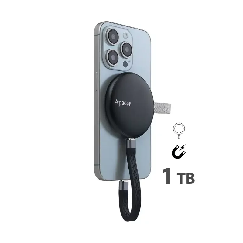 هارد اس اس دی اکسترنال 1 ترابایت مگ سیف مگنتی اپیسر Apacer SSD 1TB AS725