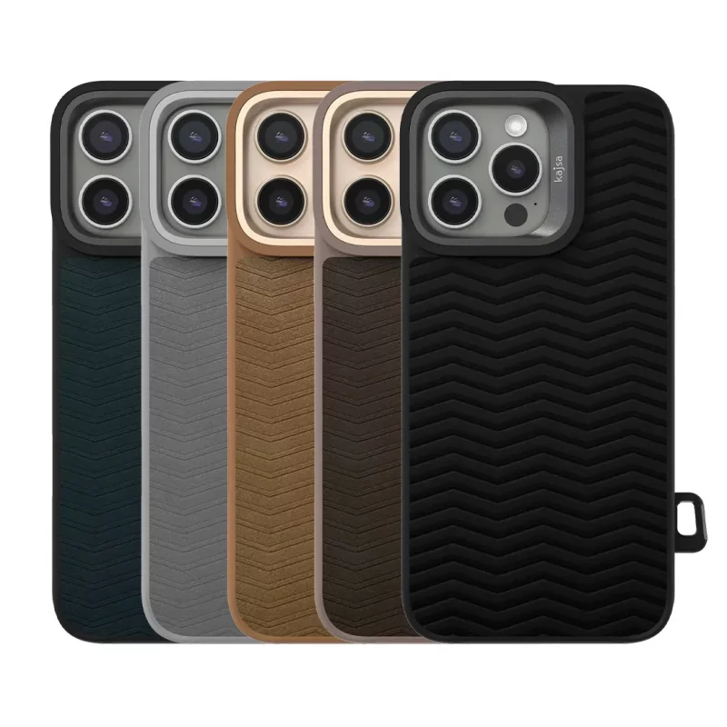 کاور مگ سیف چرمی آیفون 16 پرو اصلی کجسا KAJSA Matte Wave iPhone 16 Pro