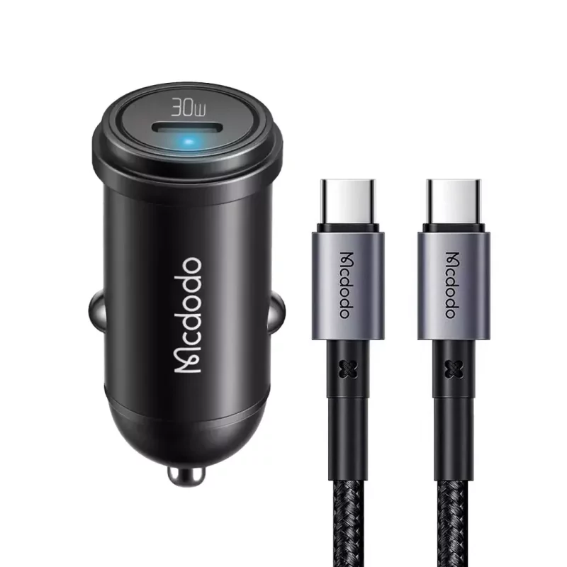 شارژر فندکی با کابل دوسر تایپ سی 30 وات مک دودو Mcdodo CC-7493