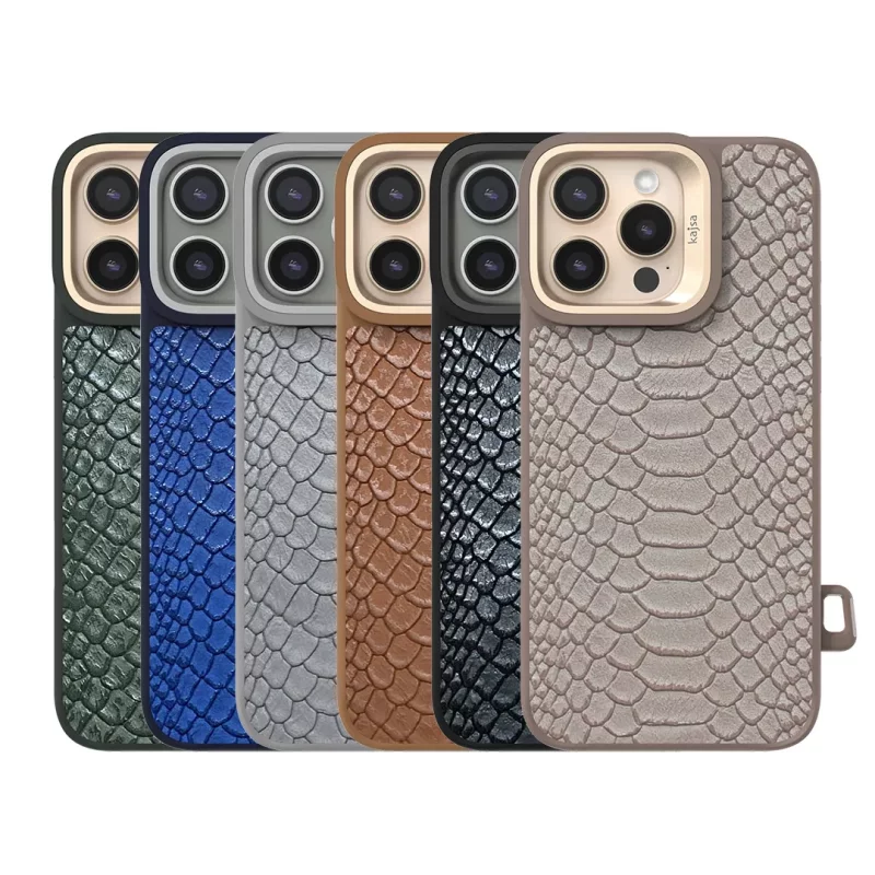 قاب آیفون 16 پرو ( کاور ) مگ سیف چرمی اصلی کجسا KAJSA Snake iPhone 16 Pro
