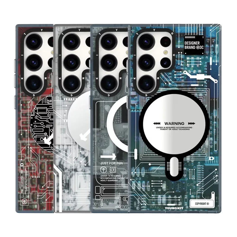 قاب اس 24 اولترا ( کاور ) مگ سیف یانگ کیت Youngkit Futuristic Circuit MagSafe S24 Ultra