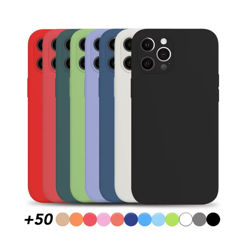 قاب آیفون سیلیکونی مدل محافظ لنز دار آیفون های سری 12 (12/12 پرو/12پرومکس) اپل - رنگ بندی