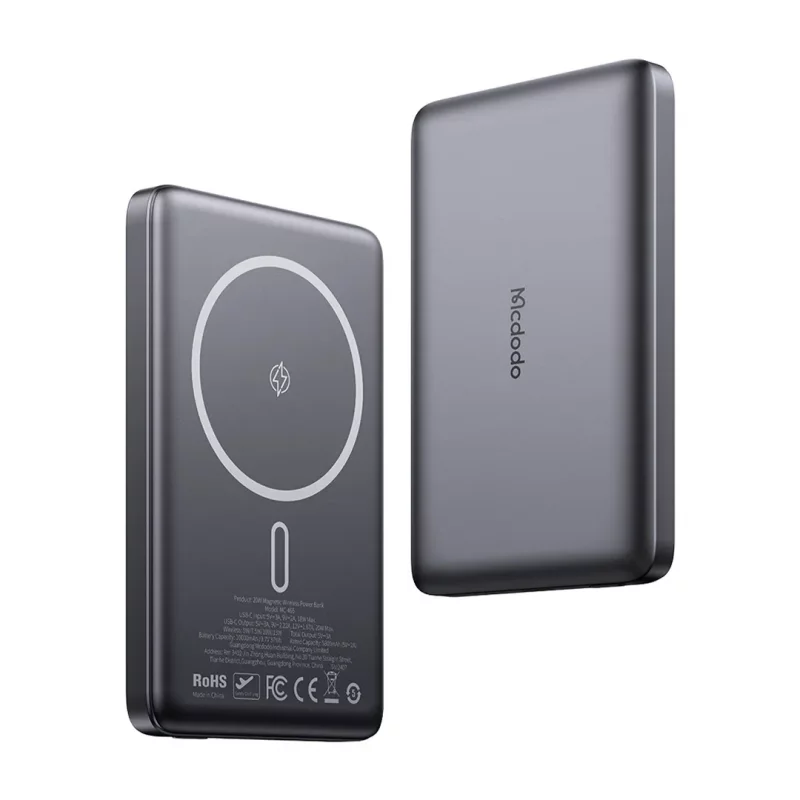 پاوربانک وایرلس مگ سیف فوق نازک مک دودو ظرفیت 10000 میلی آمپر Mcdodo MagSafe MC-465