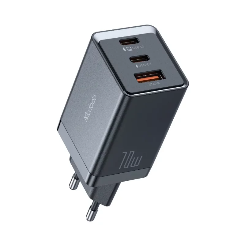 شارژر 70 وات سوپر فست شارژ 3 خروجی مک دودو Mcdodo 70W Gan5 mini CH-154 NEW