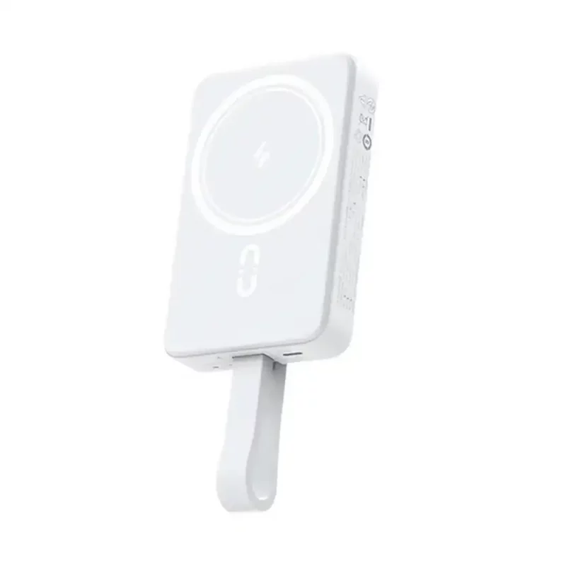 پاوربانک مگ سیف وایرلس با کابل لایتنینگ آیفون روموس 10000 میلی آمپر مدل WMS10-121