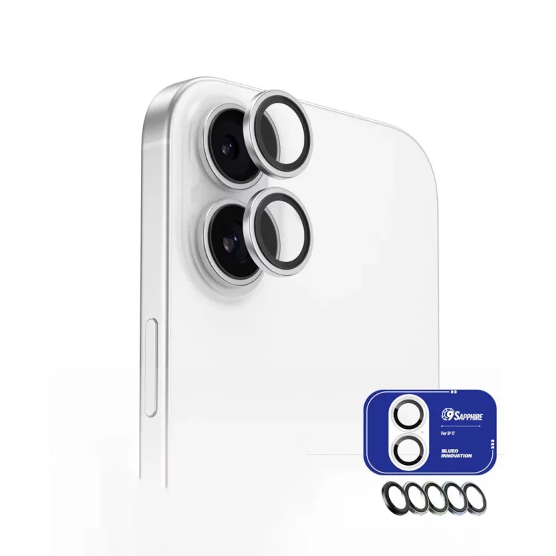 محافظ لنز دوربین آیفون 17 یاقوت کبود بلوئو BLUEO Sapphire Crystal iPhone 17