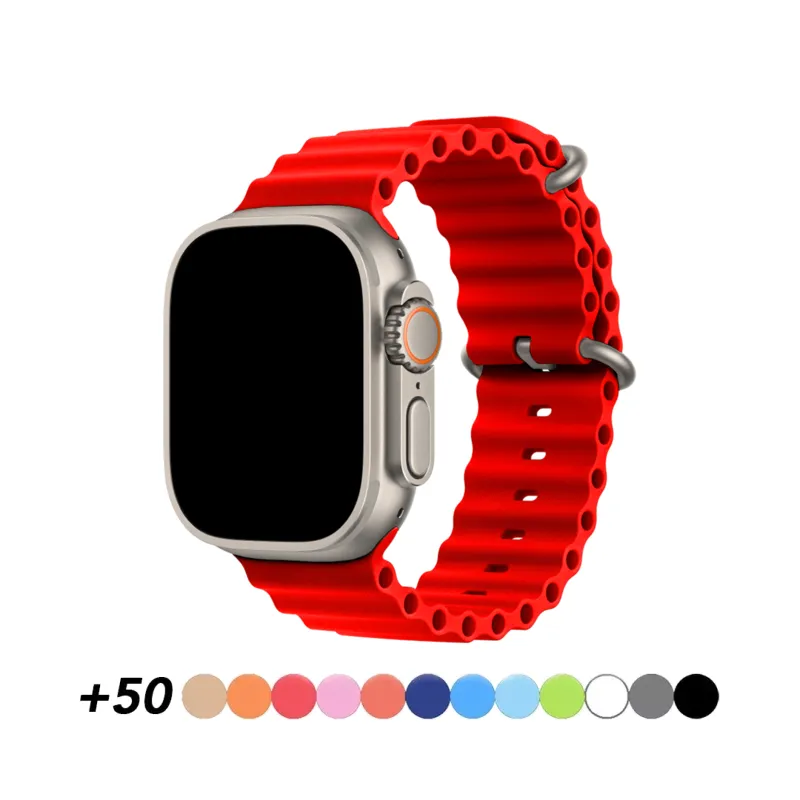 بند اپل واچ اوشن سیلیکونی طرح Ocean Band - تمامی سایزها - رنگ بندی