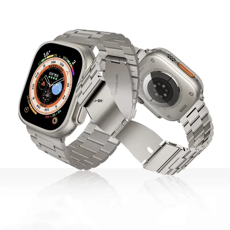 بند اپل واچ فلزی 3 بید طرح 3 Beads - تمامی سایزها - رنگ بندی