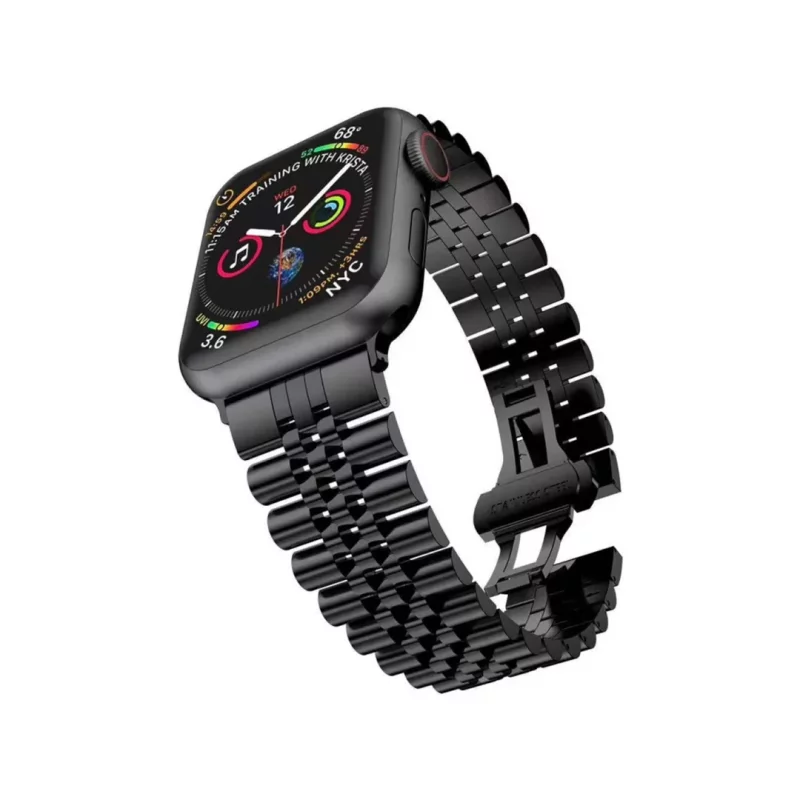 بند اپل واچ فلزی استیل 5 بید طرح رولکسی - تمامی سایزها - رنگ بندی