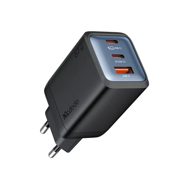 شارژر 67 وات سوپر فست شارژ 3 پورت مک دودو Mcdodo 67W mini GaN CH-097