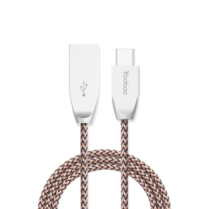 کابل شارژ تایپ سی یوبائو Yoobao USB-C YB-412 طول 1 متر