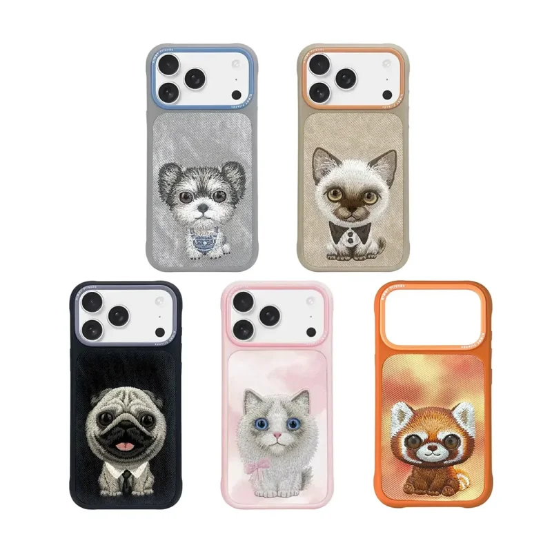 قاب فانتزی نیمی Big Eyes Cute Pet مناسب آیفون 17 پرو مکس iPhone 17 Pro Max
