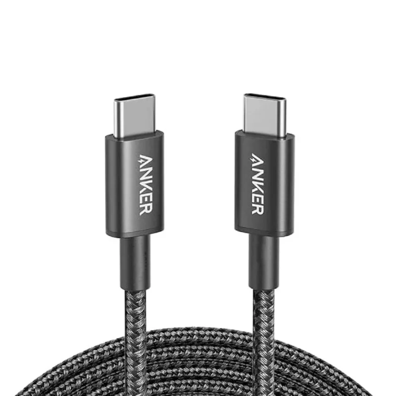 کابل شارژ تایپ C انکر 60 وات مدل Anker USB-C A8753 طول 1.8 متر