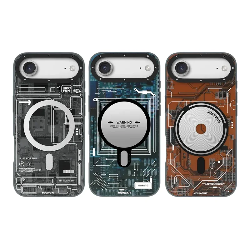 قاب مگ سیف آیفون 17 ایر یانگ کیت Youngkit Futuristic Circuit iPhone 17 Air