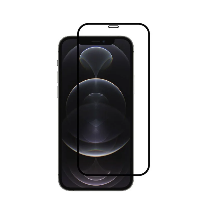 محافظ صفحه نمایش گلس آیفون 12 و 12 پرو شفاف مدل 9D iPhone 12/12 Pro