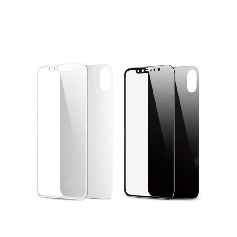 محافظ صفحه نمایش گلس آیفون ایکس پشت و رو بیسوس مدل Baseus Glass Film Set iPhone X