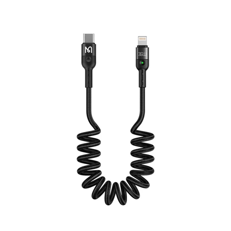 کابل شارژ آیفون تایپ سی به لایتنینگ فنری 36 وات مک دودو مدل Mcdodo CA-1960 طول 1.8 متر