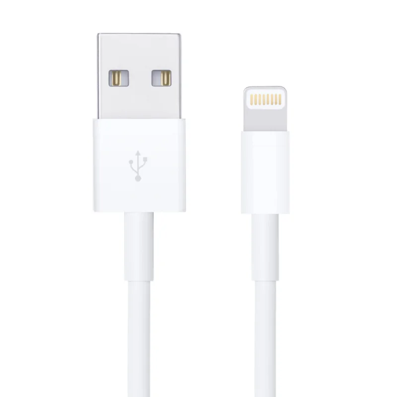 کابل شارژ آیفون لایتنینگ به USB-A اپل طول 1 متر - اصلی سر کارتنی (بدون جعبه)