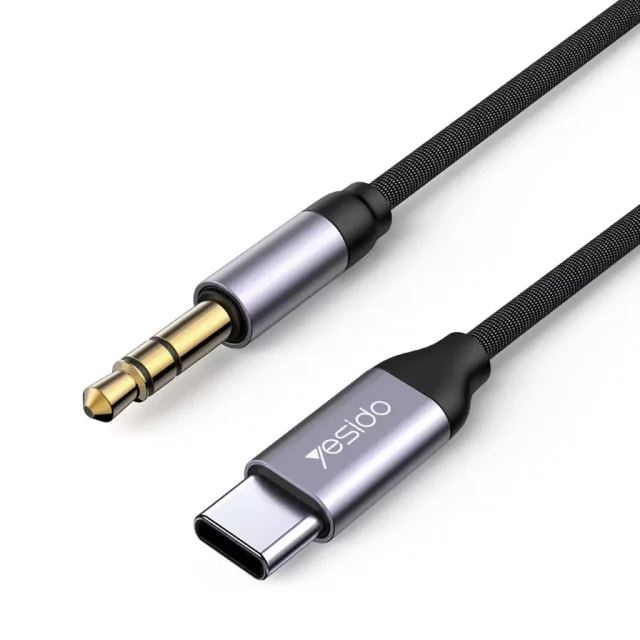 مبدل Aux نرگی به تایپ‌سی یسیدو مدل YESIDO YAU20 طول 1 متر