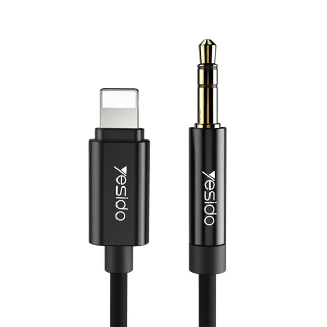 مبدل Aux نرگی به لایتنینگ یسیدو مدل YESIDO YAU17 طول 1.2 متر