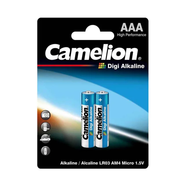 باتری نیم قلمی کملیون مدل AAA Digi Alkaline بسته 2 عددی