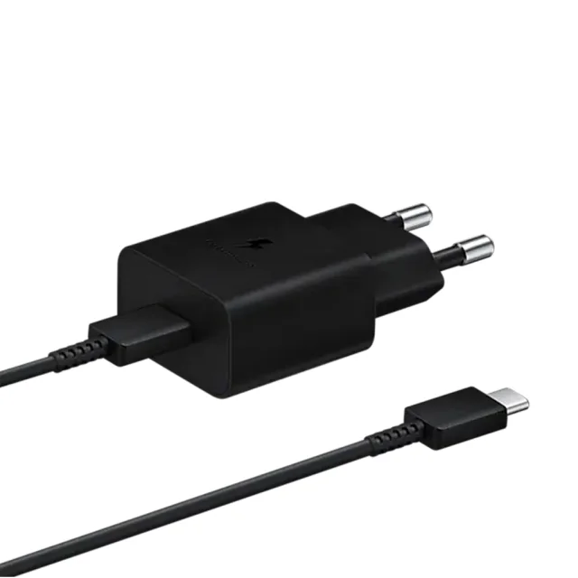 شارژر 15 وات اصلی سامسونگ Samsung 15W PD USB-C Adapter EP-T1510 با کابل تایپ‌سی (اورجینال)