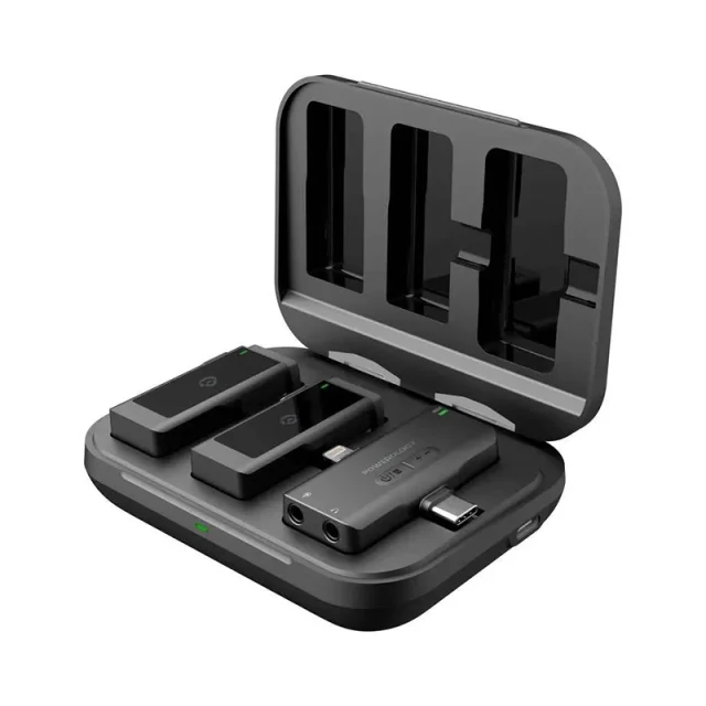 ست میکروفن بی سیم دو فرستنده پاورولوژی مدل Lavalier Duo PWmic2