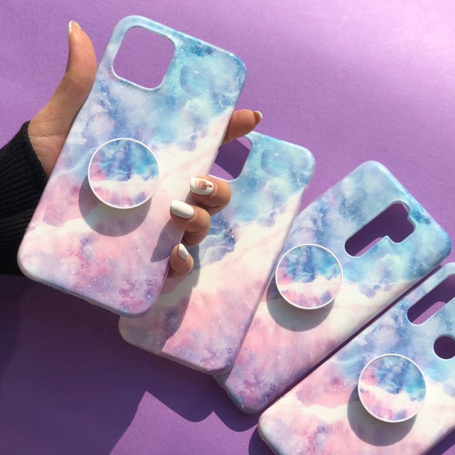 کاور ماربل  با پاپ سوکت مدل Dreamy Marble مناسب آیفون 12 پرومکس اپل iPhone 12 Pro Max