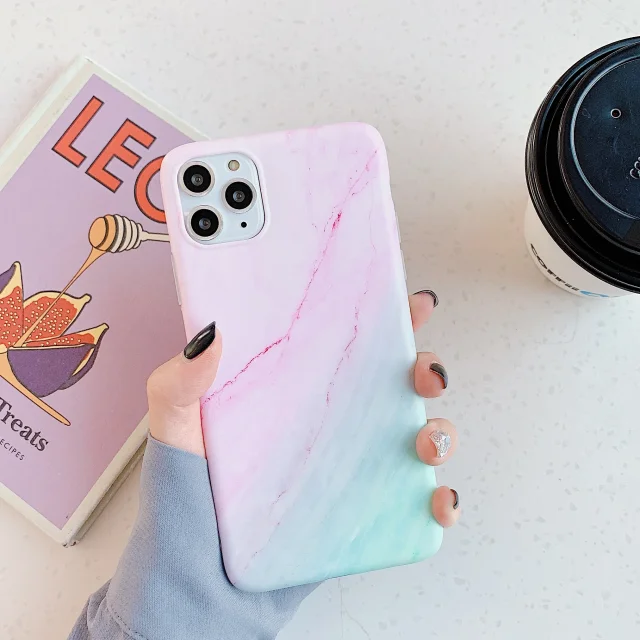 کاور ماربل  با پاپ سوکت مدل Pink Marble مناسب آیفون 11 پرومکس اپل (iPhone 11 Pro Max)