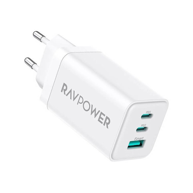 شارژر 3 پورت 65 وات راوپاور مدل RAVPower PD Pioneer 3-Port 65W Wall Charger