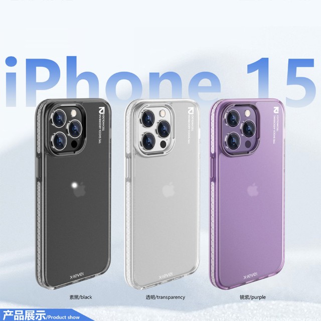 کاور نیمه شفاف ایکس‌لول مدل  Plain Sand مناسب آیفون 15 پرومکس اپل iPhone 15 Pro Max