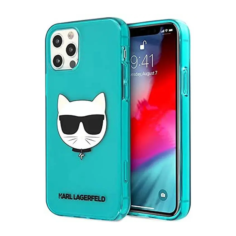 کاور اورجینال کارل لاگرفلد مدل Blue CHOUPETTE مناسب آیفون 12 پرومکس اپل iPhone 12 Pro Max